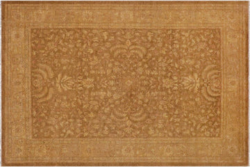 handmade Traditional Kafkaz Chobi Ziegler Gold Tan Hand Knotted RECTANGLE 100% WOOL area rug 10 x 12